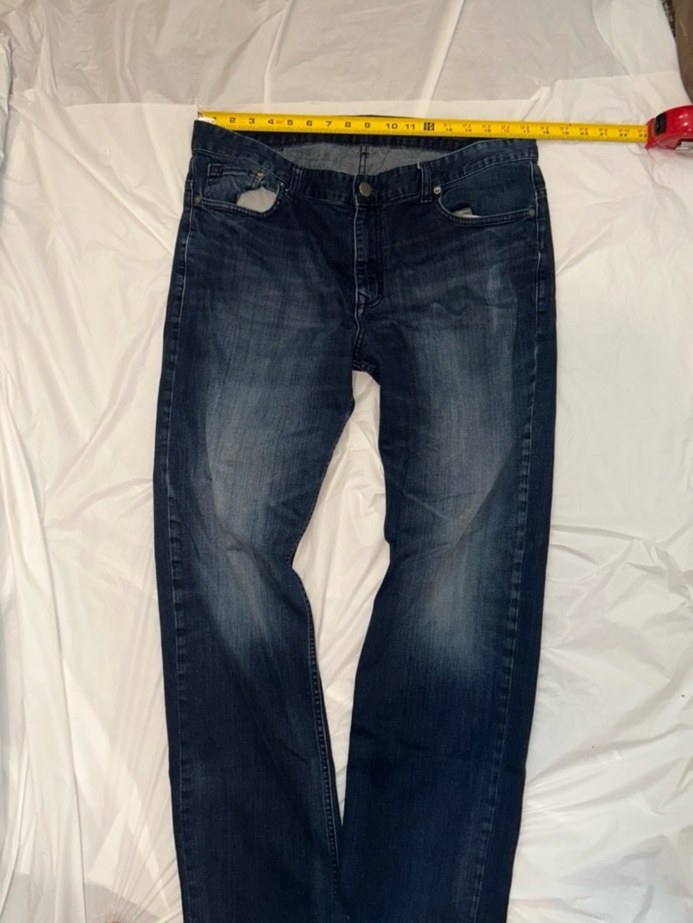 Calvin Klein Straight Blue Denim Jeans:
